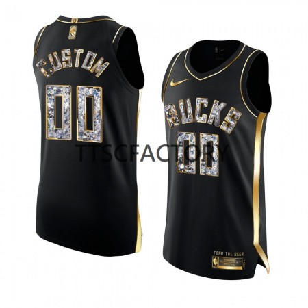Milwaukee Bucks Custom Nike 2022 Golden Diamond Edition Musta Miesten Pelipaidat Swingman